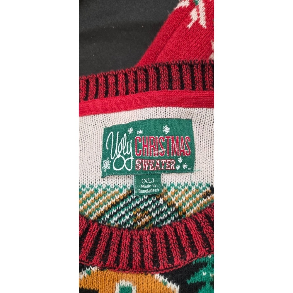 Ugly Christmas Sweater Oh Snap Gingerbread Man Size XL - Picture 3 of 11